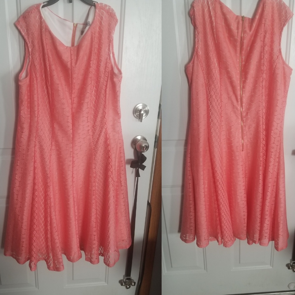 Peach Knee Length Dress